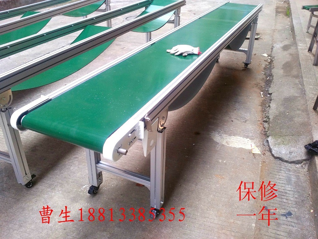 PVC绿色皮带流水线平行输送线皮带输送线 耐酸碱耐磨损厂家直销图4