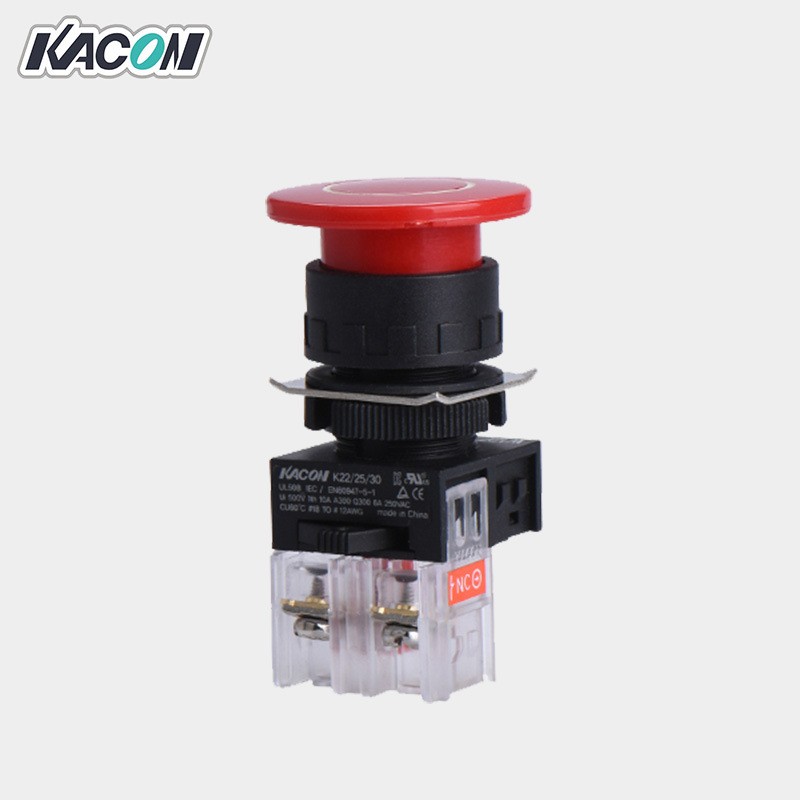 批发Kacon/凯昆K22-21-N40按钮开关22mm安装孔头部40mm蘑菇头按钮图2