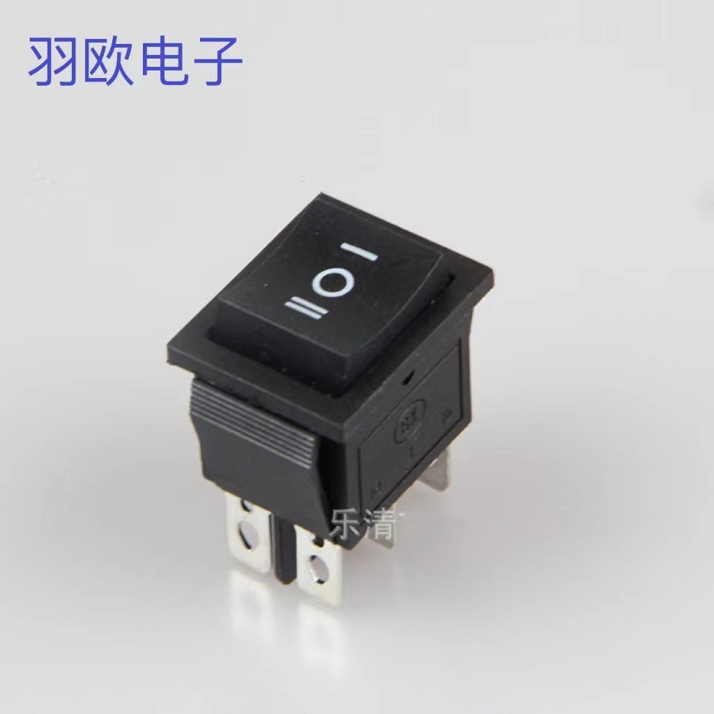 KCD1四脚六脚船型开关 KCD4带灯翘板开关圆形 二档三档复位开关图2