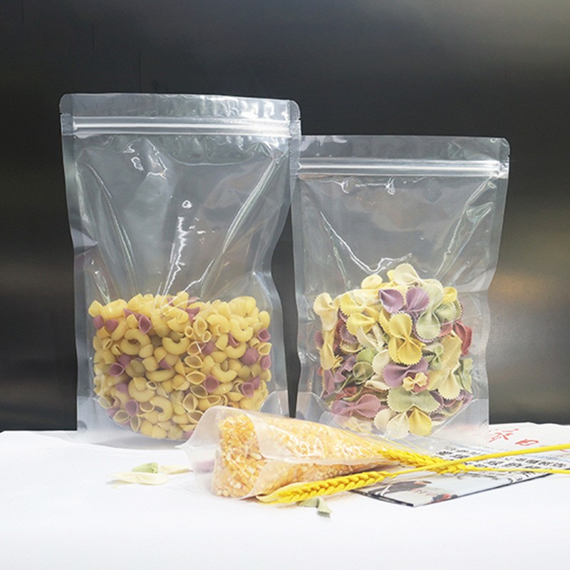 食品花茶磨砂自封袋加厚小号零食分装袋透明试吃塑料密封口包装袋图3