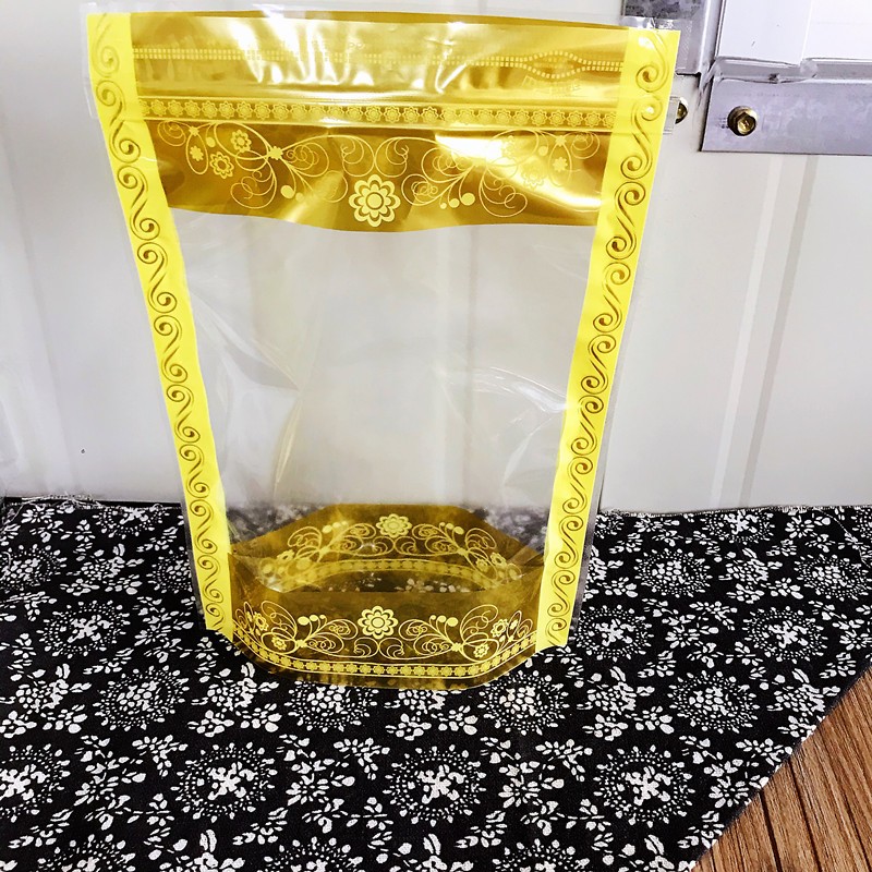 金边包装袋糖果花茶干货香菇花菇包装五谷杂粮饼干烘焙自封袋图3
