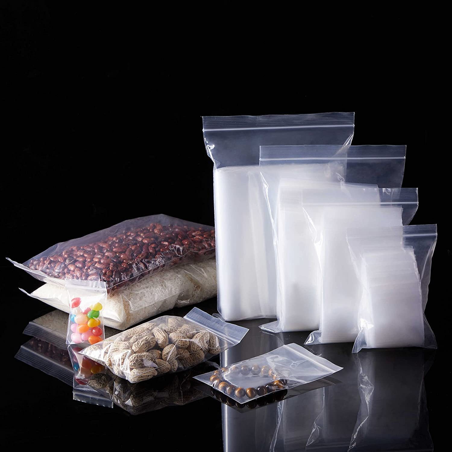 PE自封袋透明保鲜密封夹链袋加厚骨袋防潮塑料食品级包装袋自封袋图5