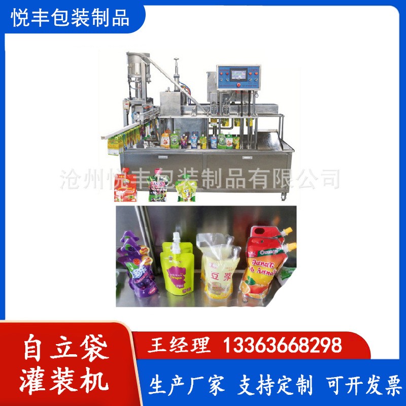 供应洗衣液食品灌装机 自立袋吸嘴袋液体灌装机 全自动液体灌装机图2