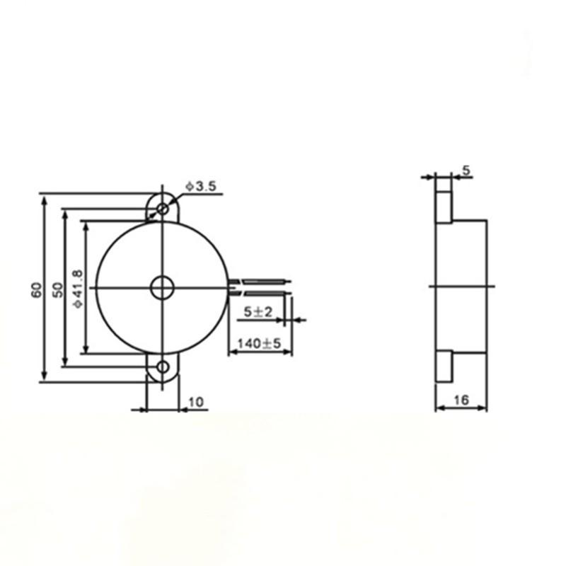 压电式有源蜂鸣器 HYD-4216W 报警器3-24v/48v直径42*16mm HYDZ图2