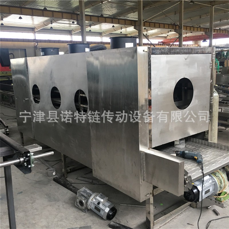 定制塑料切粒机不锈钢网带输送机 风冷网链输送机 180度转弯机图4