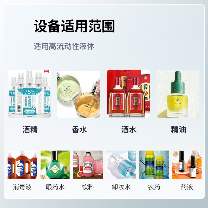 全自动六头液体灌装机酒精消毒液精油灌装线食用油白酒定量灌装机图5