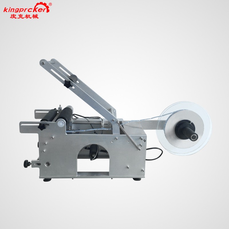 半自动圆瓶贴标机 玻璃瓶塑料瓶贴标机 不干胶半自动贴标机图3