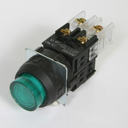 正品凯昆带灯按纽开关 高钮带LED灯按压开关 启动开关220V K30-27图3