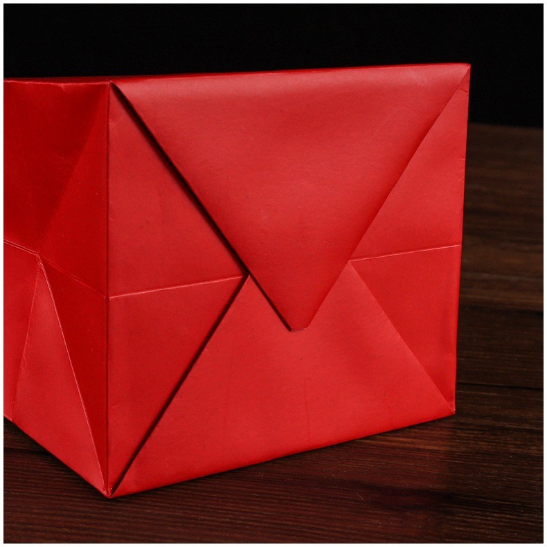 红色铝箔袋龙井茶250克半斤装梯形牛皮纸袋铝箔袋锡箔袋茶叶包装图5