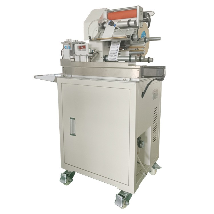 自动线束对折贴标机 软管线材充电线不干胶标签对折贴标机械设备图5