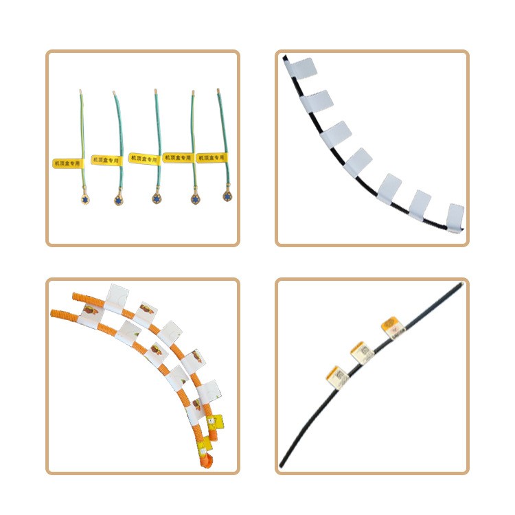 自动线束对折贴标机 软管线材充电线不干胶标签对折贴标机械设备图3