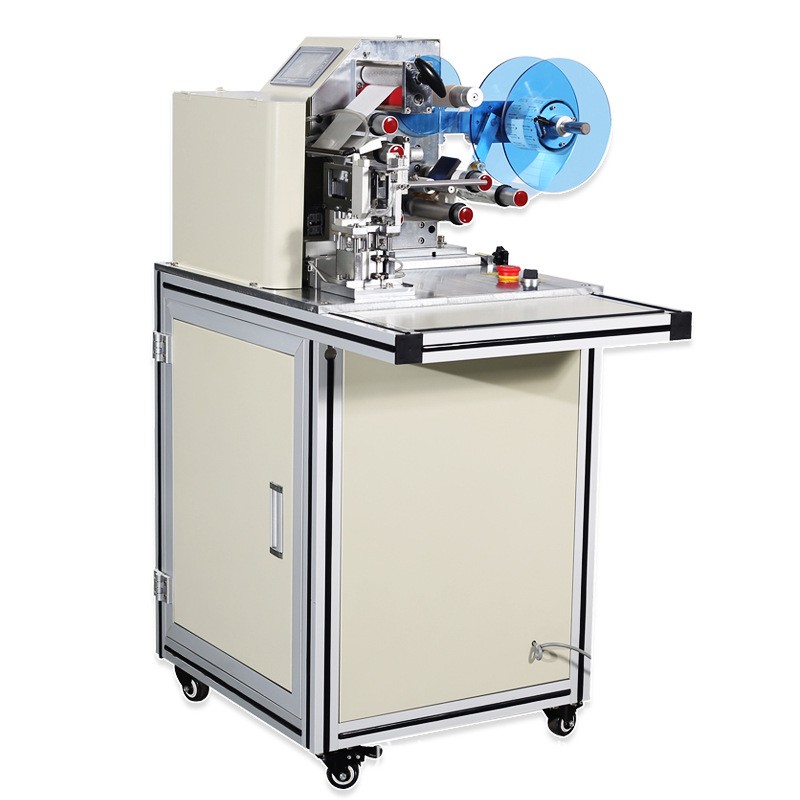 自动线材对折贴标机耳机吸吸果冻棒棒糖餐具勺子光纤数据线包装机图5