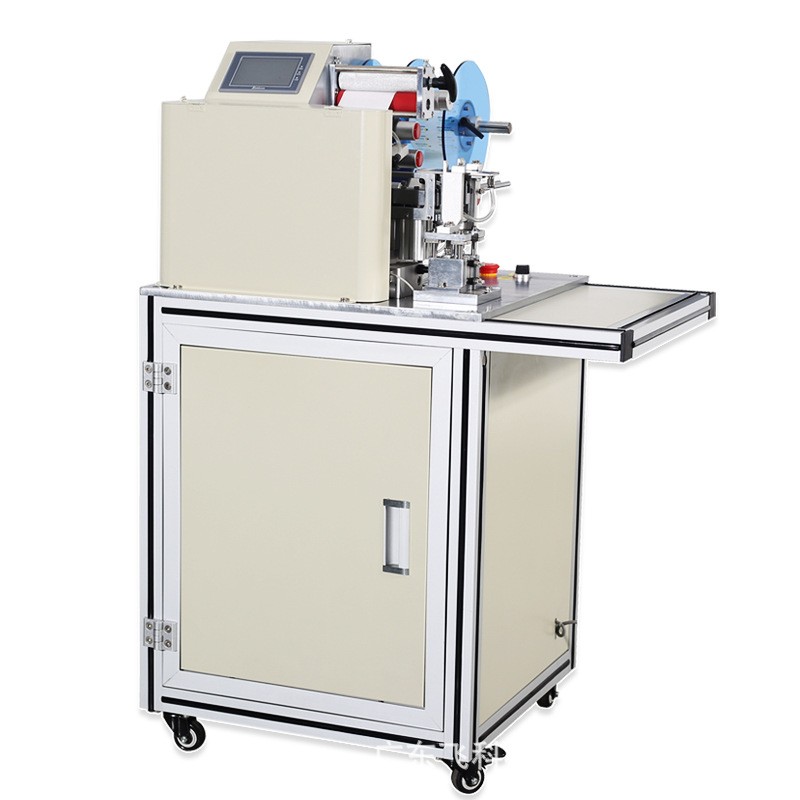 自动线材对折贴标机耳机吸吸果冻棒棒糖餐具勺子光纤数据线包装机图2