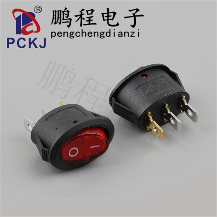 热水壶咖啡机搅拌机开关椭圆形船型开关二档三脚KCD1-311-3P带灯图4