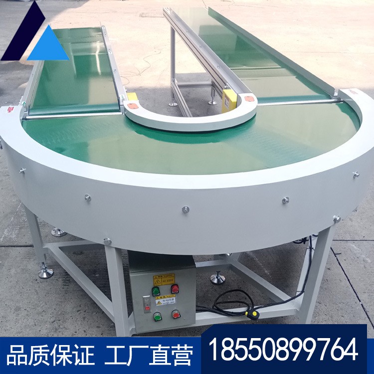 皮带转弯机90度180度U型环形输送线拐弯分拣线食品物流快递传送带图2