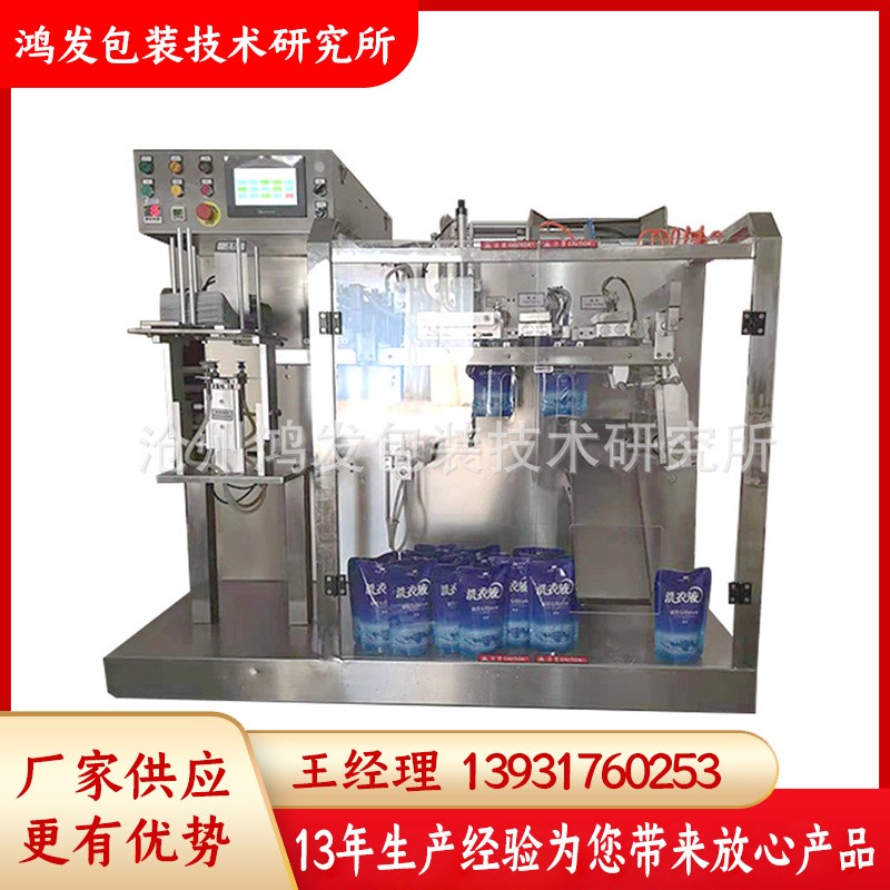 洗衣液补充装包装机 给袋式液体全自动包装机 八工位给袋式包装机图2