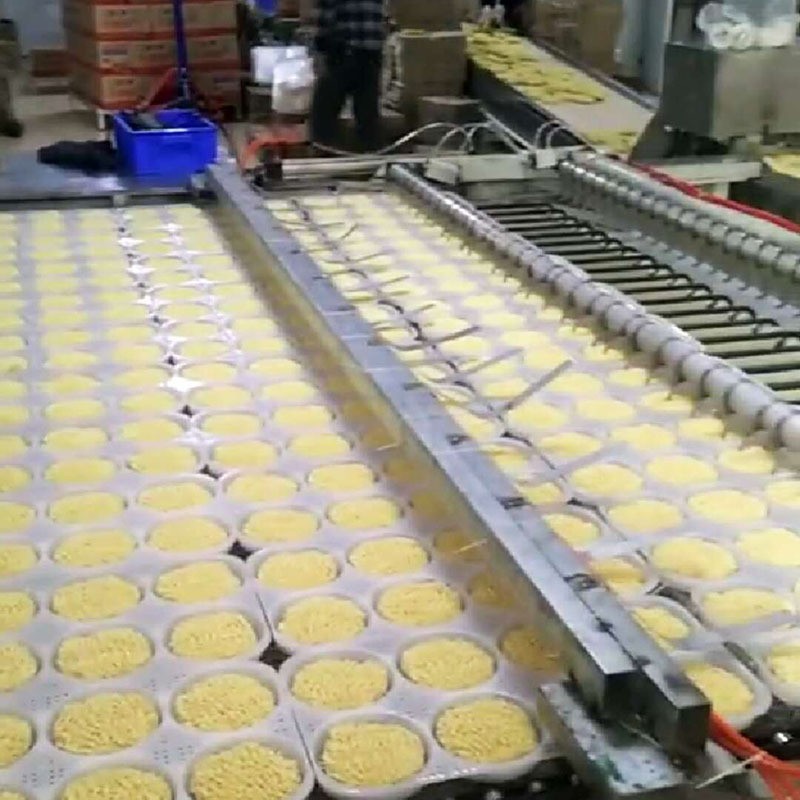 自动化小型食品方便面生产线耐磨圆形模盒网带输送机食品设备图3