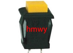 厂家生产方形长体短体红色黄色小电流无锁按通按断自复位按钮开关图3