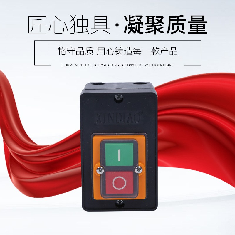 罗山电器BS1-211按钮开关防尘防水开关 烧烤机明装机床专用图4