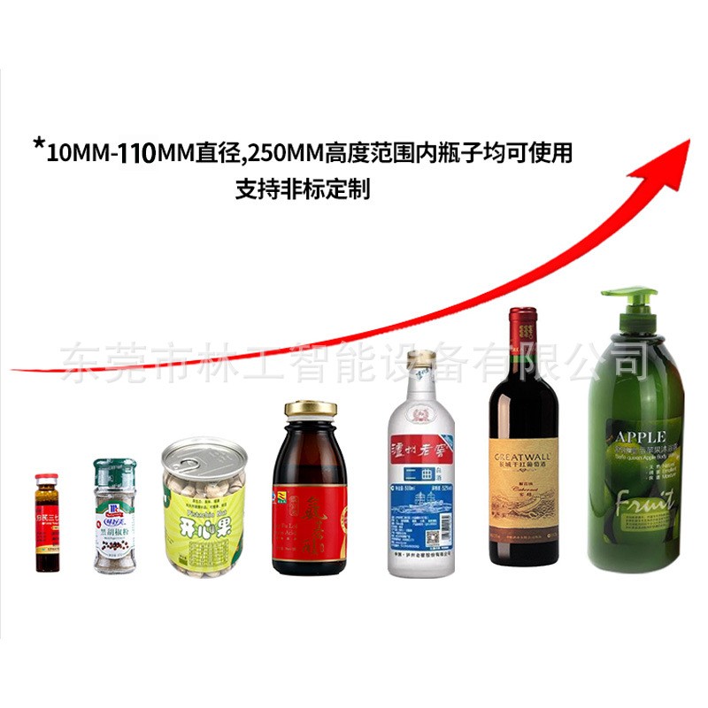 林工桌面式圆瓶贴标机易操作小型打码酒瓶六角玻璃瓶贴标机全自动图3