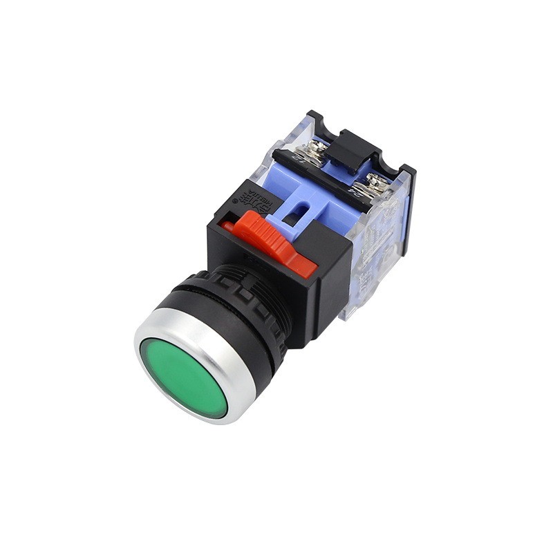 厂家直销带灯自复位LA38-11 电源自锁DNZS按钮开关22mm 220V图3