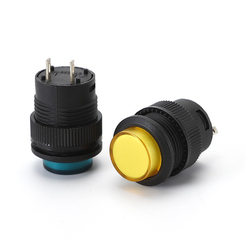 R16-503塑料按钮开关16MM 自复位/自锁 多色 带灯/无灯 常开图2