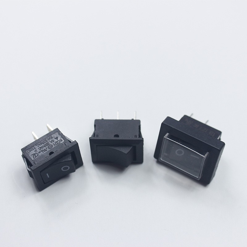 厂家供应船型开关KCD1铜脚3脚6脚3档15*21黑色翘板开关小家电开关图2