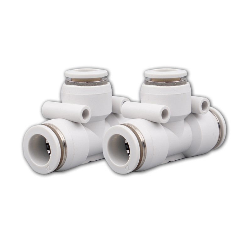 气管快速接头PE6快插8塑料10气动配件T型三通三叉转换12/16mm变径图5