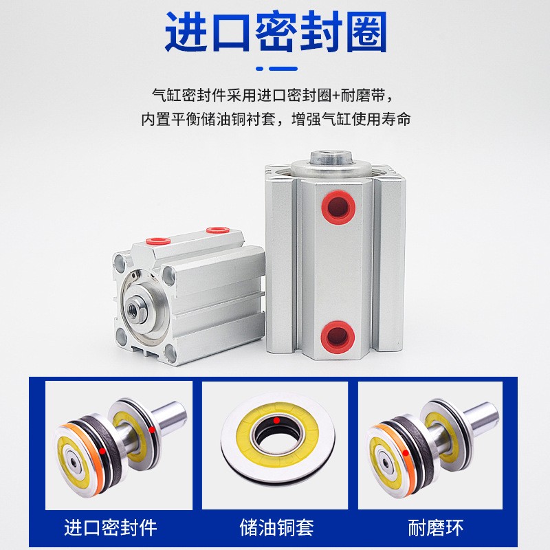 小型气动薄型气缸SDAJ/SDA25X5*10X15*20X25*30*35*40*50*60*100S图3