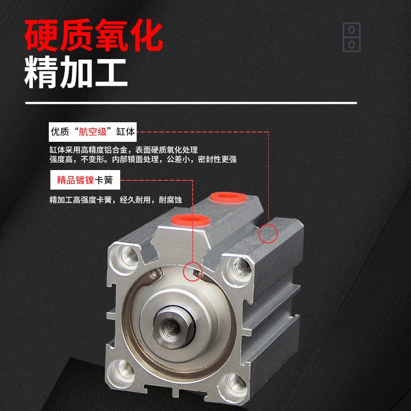 小型气动薄型气缸SDAJ/SDA25X5*10X15*20X25*30*35*40*50*60*100S图4
