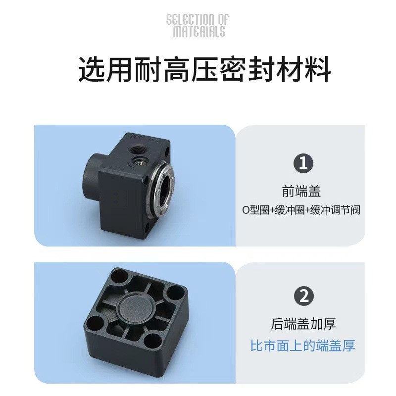 SC气缸亚德客型标准气缸大缸径大推力铝合金气动元件带磁可调行程图2