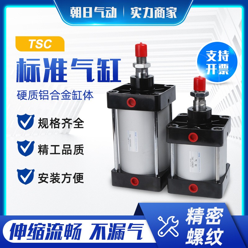 SC标准气缸 SC125x25*50*100 拉杆式气缸 亚德客型铝合金气缸图3