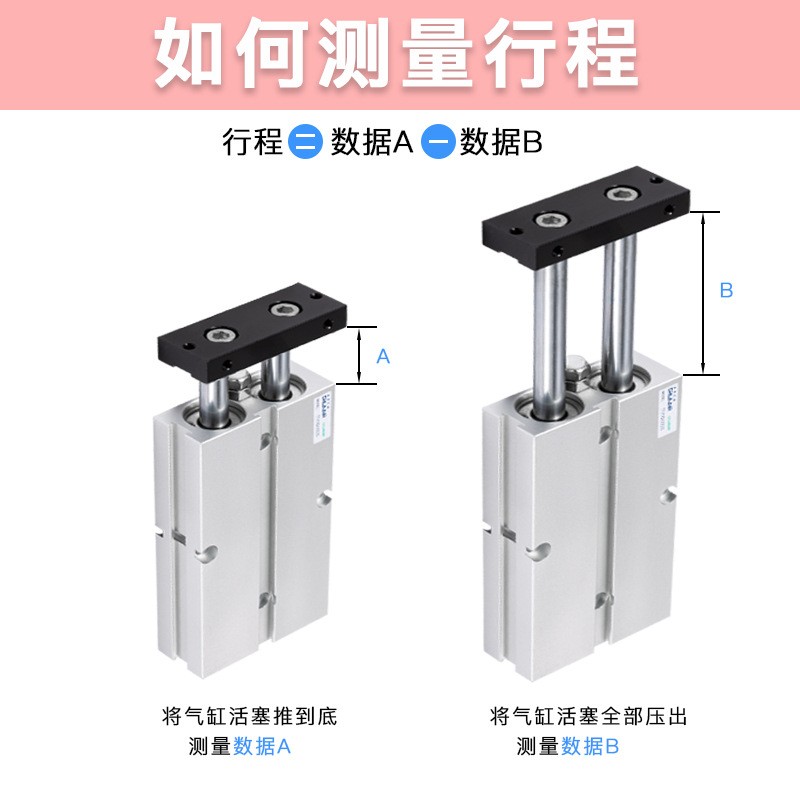 小型气动双轴双杆气缸大全大推力TN16X10/20/30/40/50/60/70/ 100S图4