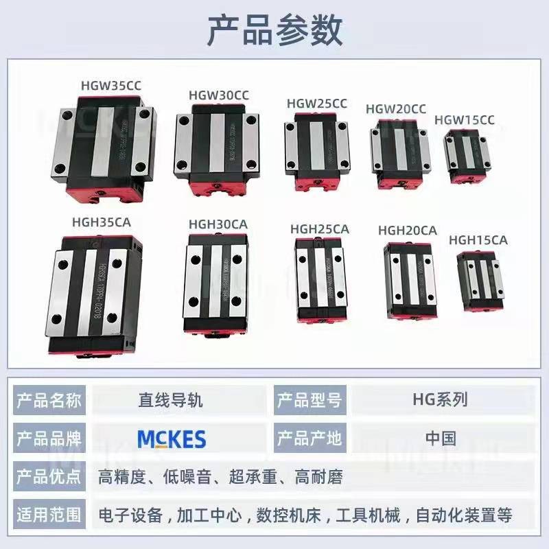 厂家直销重负荷直线导轨滑块HGW25CC高组法兰精密稳定上银互换图3