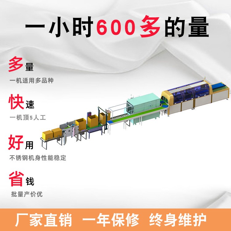 厂家全自动t恤包装机 衣服包装生产线 全自动装箱封箱一体机 现货图5