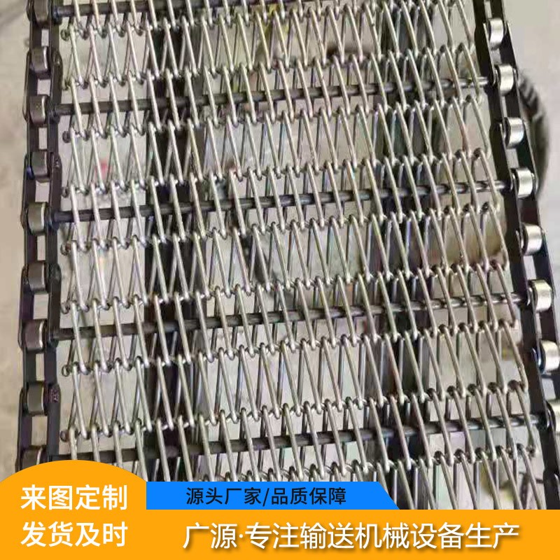 食品清洗烘干输送网带茶叶烘干机网状链条式网链201304不锈钢网链图2