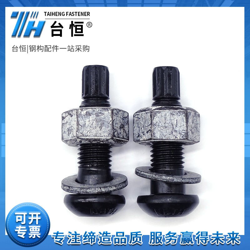 现货TS钢结构10.9S级扭剪螺栓螺丝厂家连接副 半圆头扭剪型螺丝图3