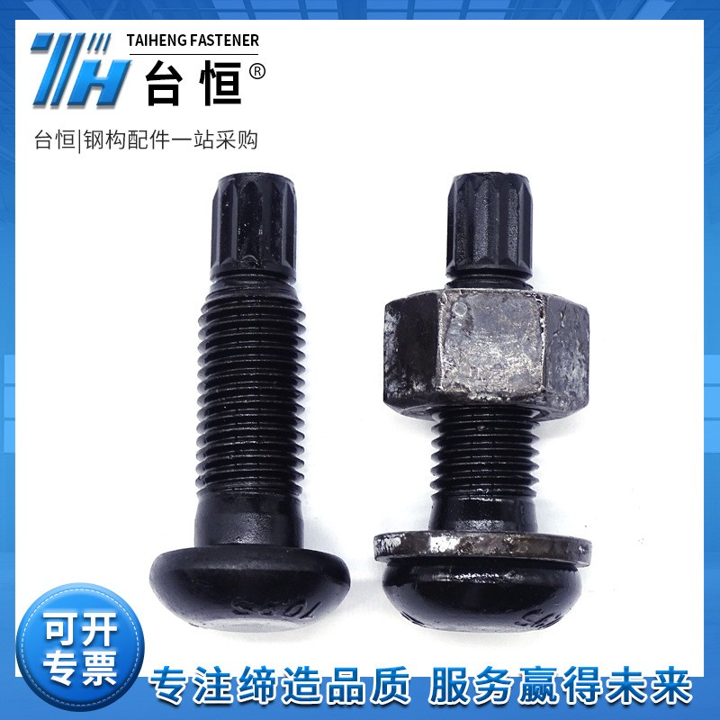 现货TS钢结构10.9S级扭剪螺栓螺丝厂家连接副 半圆头扭剪型螺丝图4