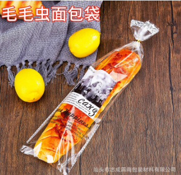 长条毛毛虫包装袋 大列巴长软欧面包透明烘焙平口袋 食品袋子图3