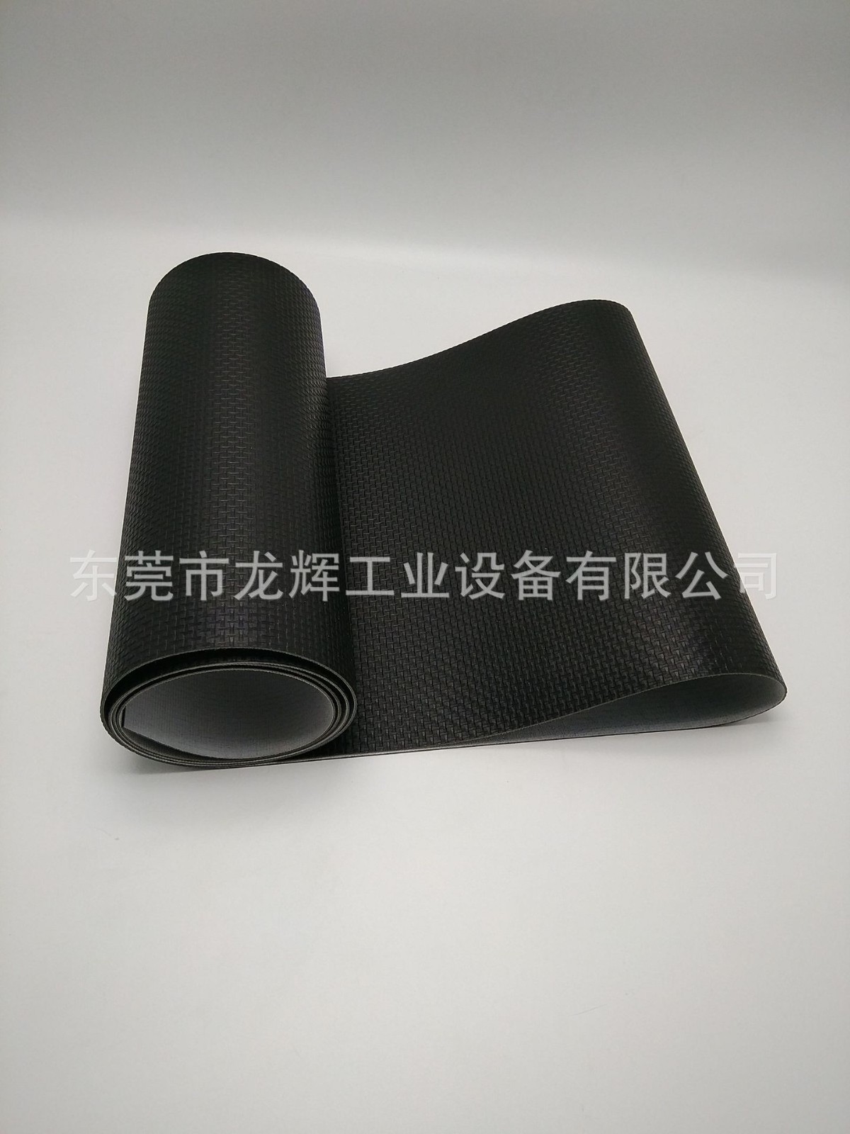 龙辉车间工业皮带2.0黑色工字带传送带 十字纹物流快递分拣输送带图3