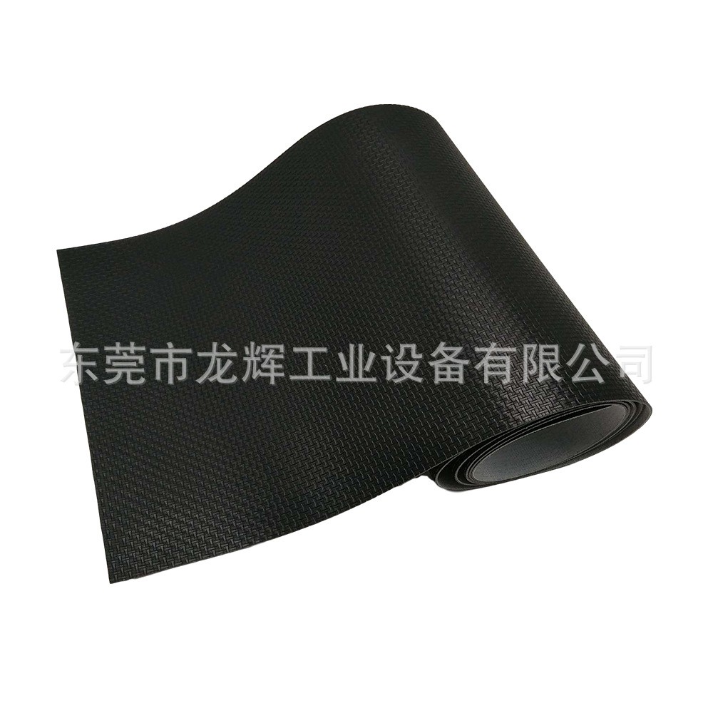 龙辉车间工业皮带2.0黑色工字带传送带 十字纹物流快递分拣输送带图5