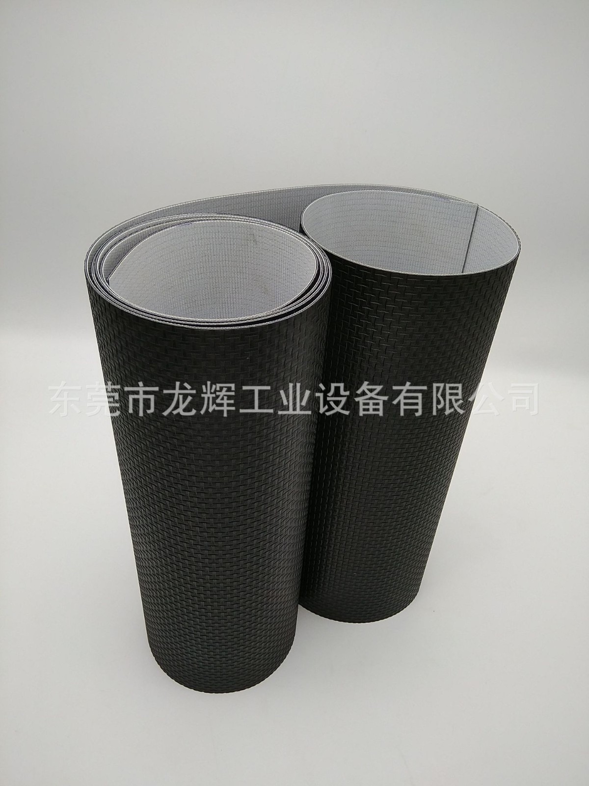 龙辉车间工业皮带2.0黑色工字带传送带 十字纹物流快递分拣输送带图2