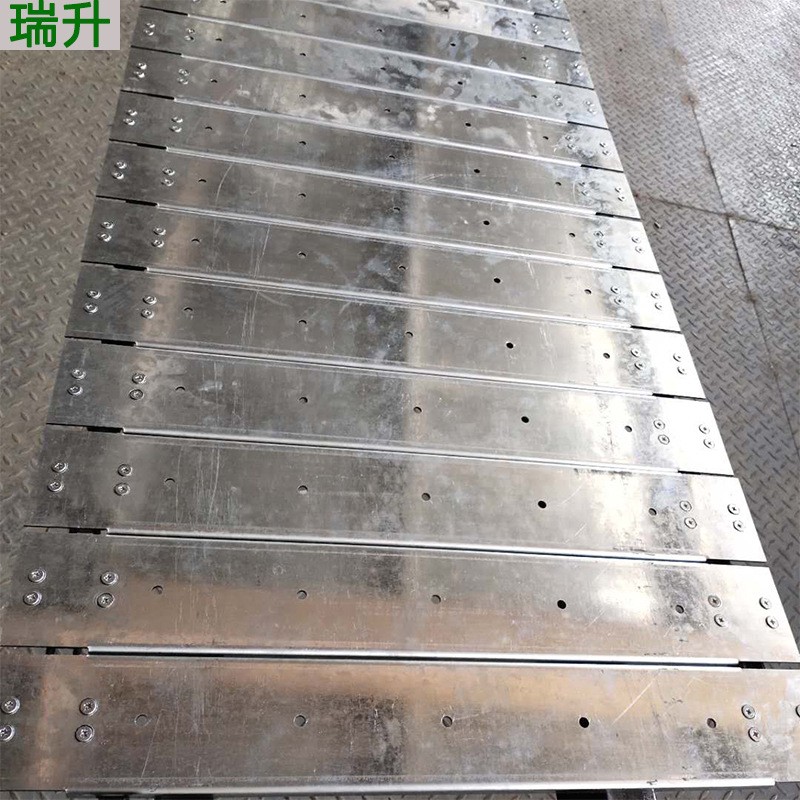 槽钢式扣板链板 保温棉输送机用板链 传送沙石重型物料用工业链板图4
