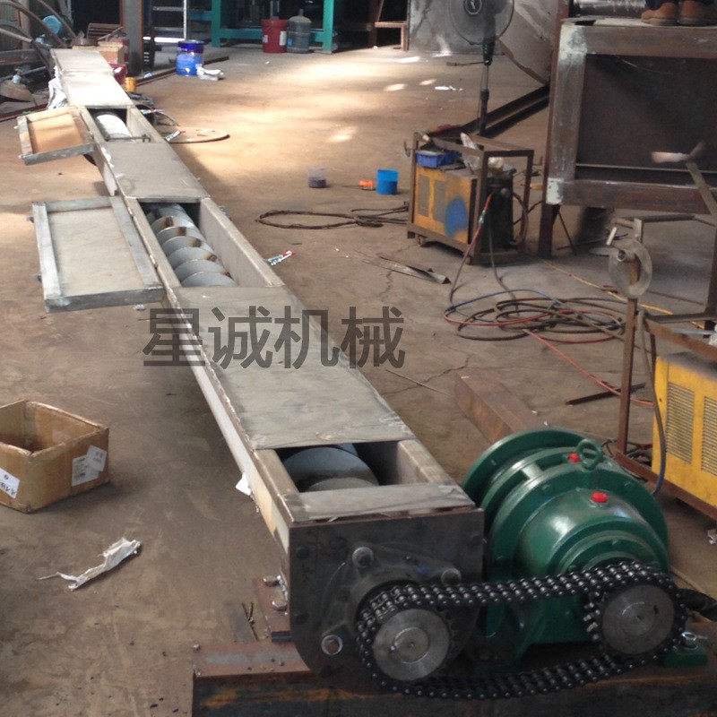 源头工厂无轴螺旋上料机不锈钢污泥环保输送机U型低强力非标定 制图4