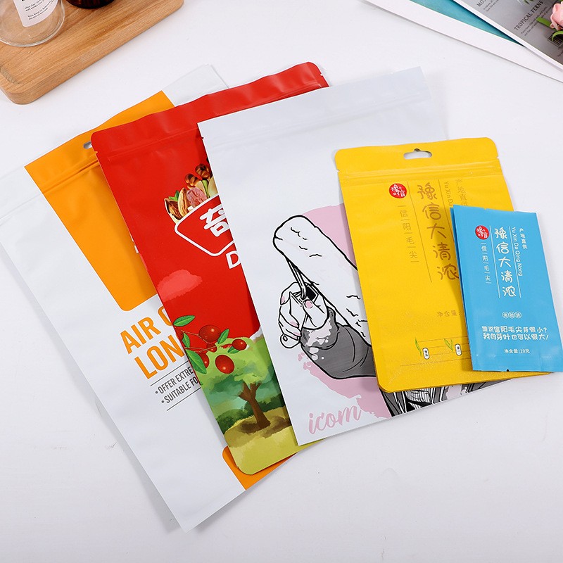 休闲塑料食品袋自立自封包装袋 铝箔自封袋牛皮纸食品包装袋定 制