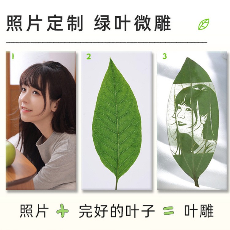 唯成紫外激光打标机叶雕机七夕节创意东莞树叶镭雕机生肖动物图3