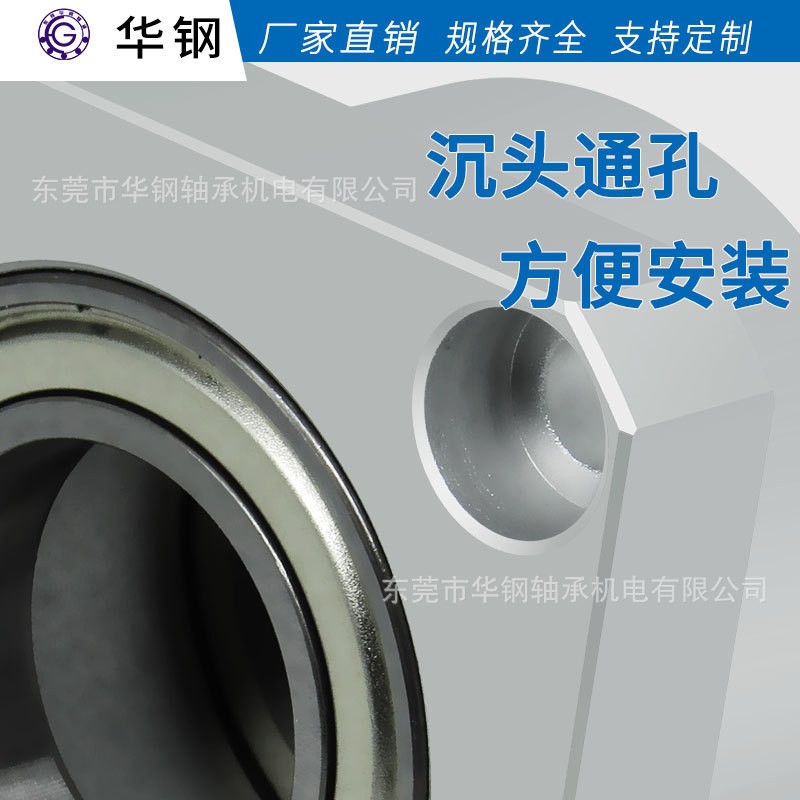 圆法兰轴承座组件带轴承固定座双轴承座铝合金EFH BGRBB BFP01图2