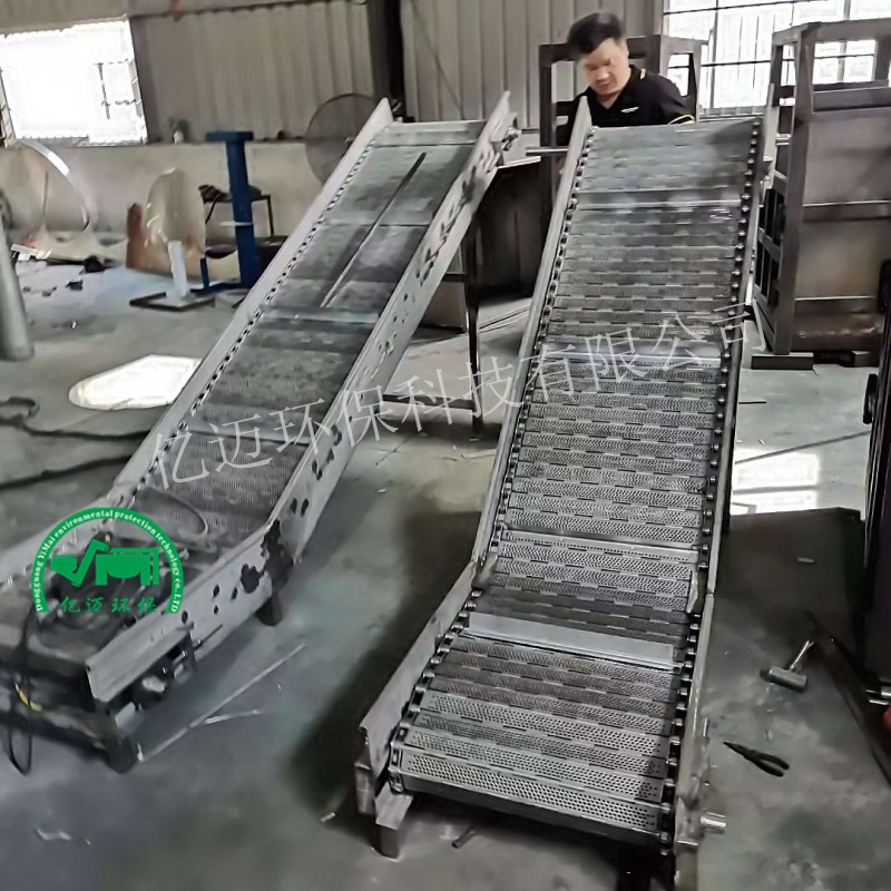 东莞供应不绣钢机废铁线龙门剪重型链板输送机 不锈钢传送机图2