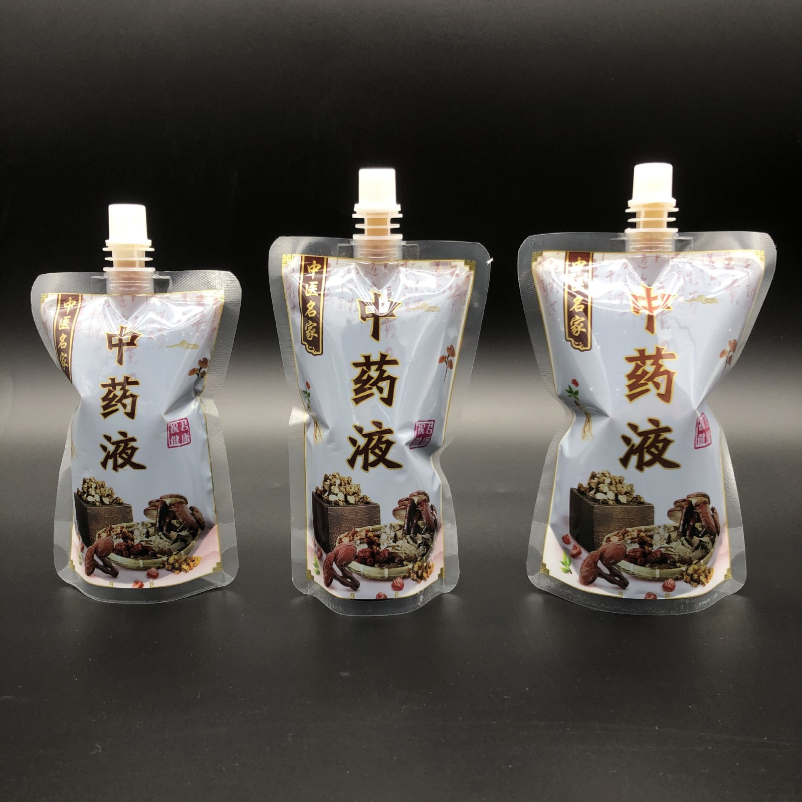 中药袋密封自立吸嘴袋 药汤凉茶吸嘴食品包装袋 中药液体包装厂家图3