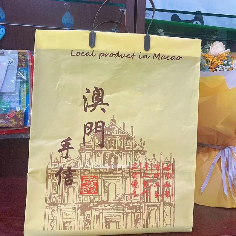 手提袋包装袋PO叉耳袋手信礼品包装袋 厂家直供支持定制印刷logo图3